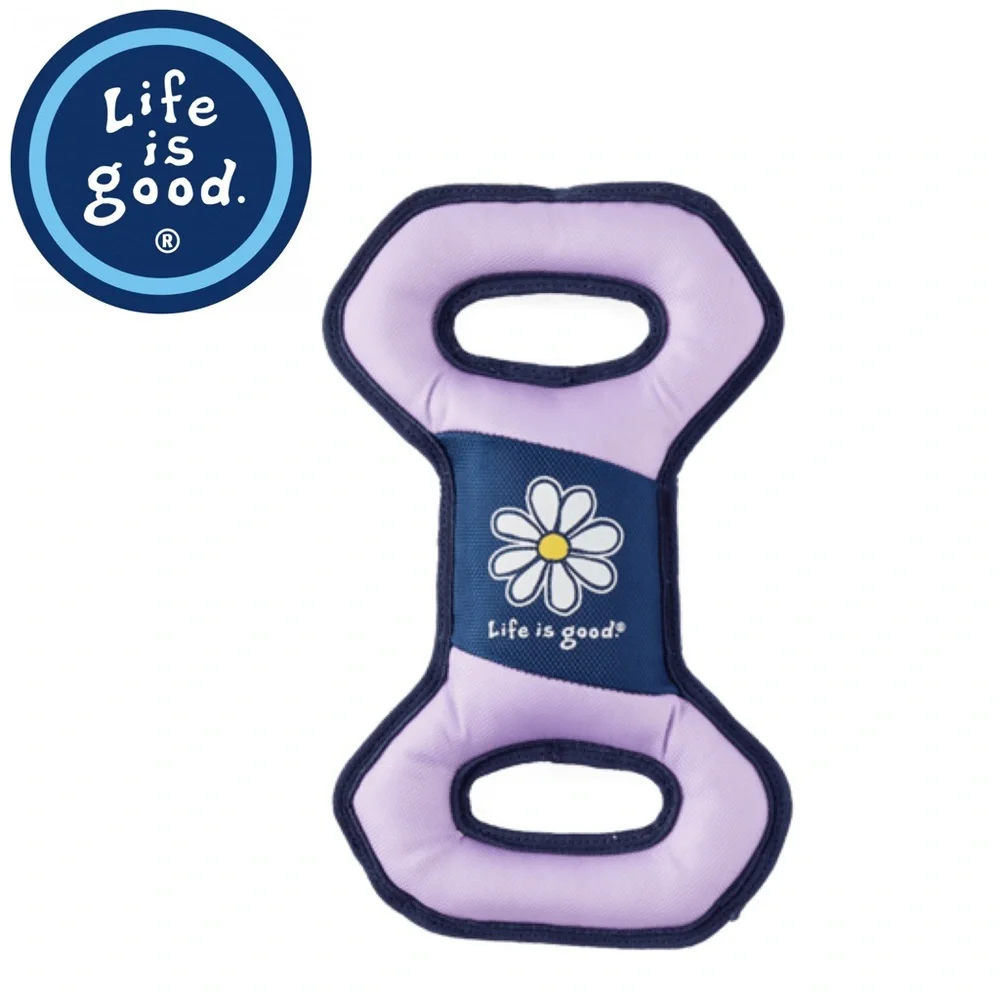 Life is Good Daisy Dog Tug Toy- Lilac Purple